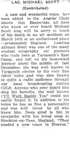 News clipping:  Courtesy of Margo Pedersen